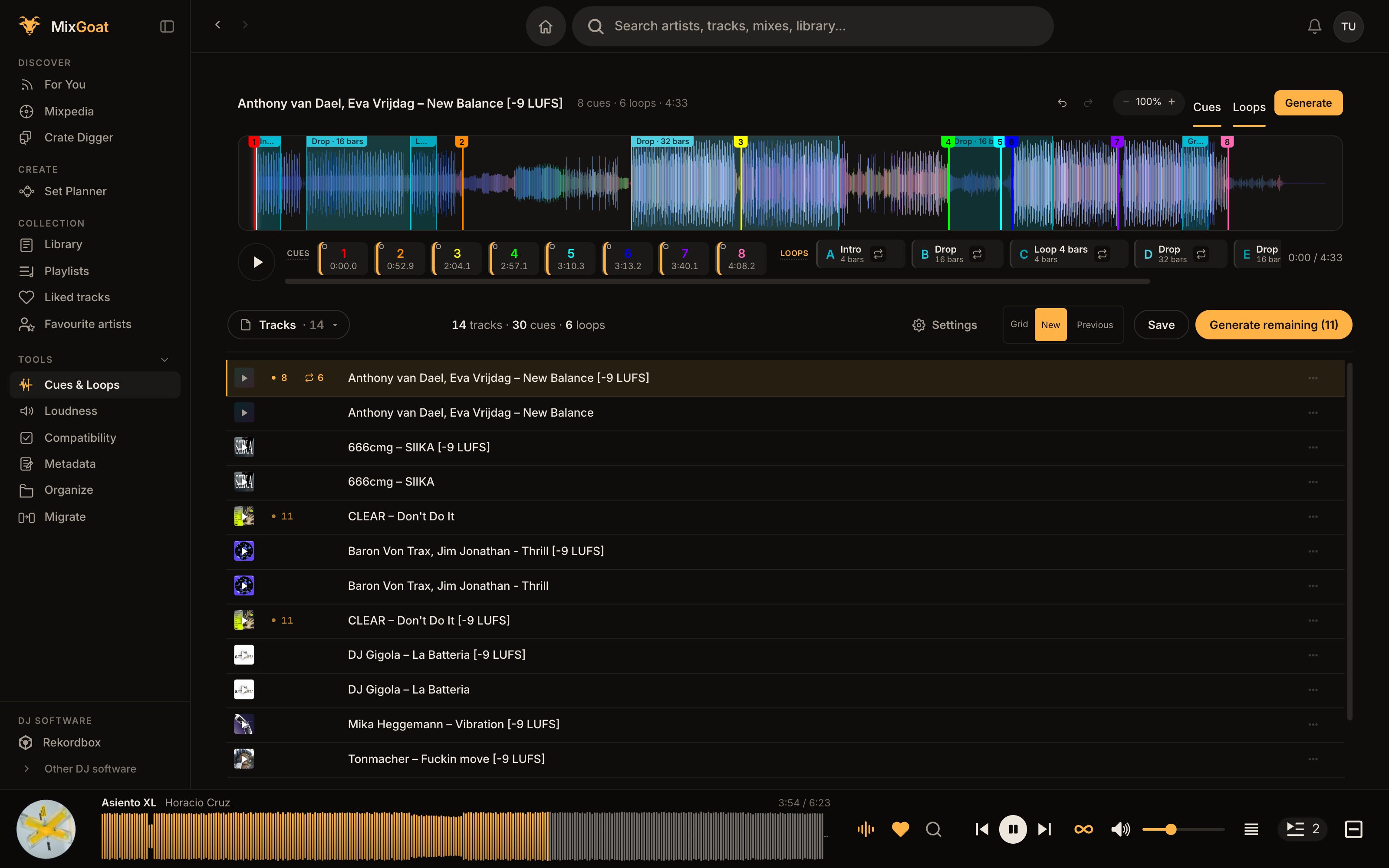 Cues & Loops in MixGoat